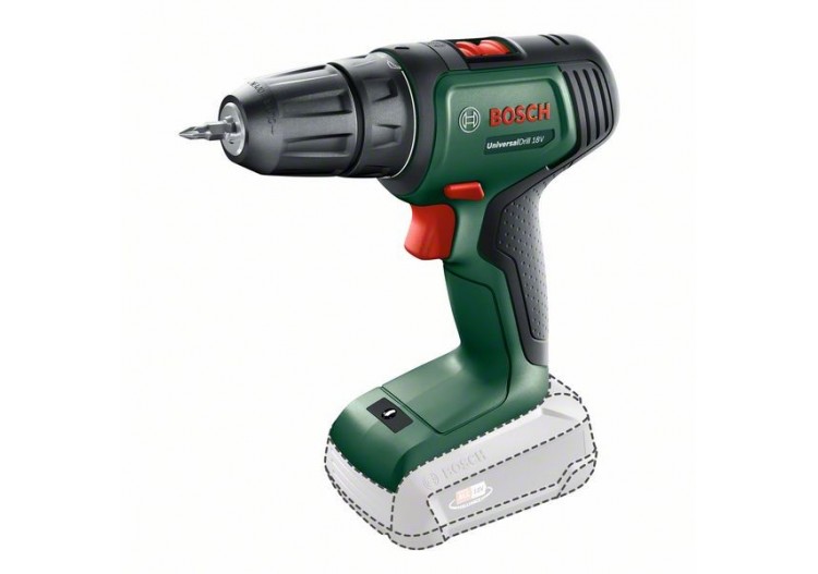 Perceuse-visseuse sans-fil UniversalDrill 18 outil seul dans boîte en carton - 06039D4000 - Bosch