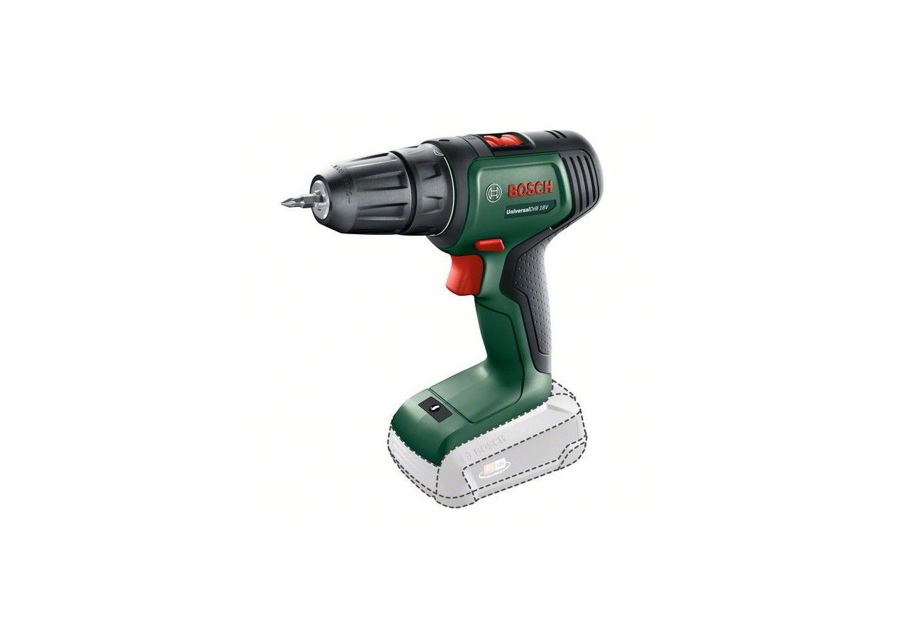 Perceuse-visseuse sans-fil UniversalDrill 18 outil seul dans boîte en carton - 06039D4000 - Bosch
