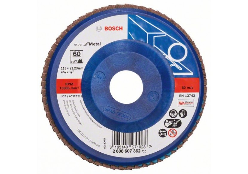 Plateau à lamelles X551, Expert for Metal D : 115 mm  G : 60, droit - 2608607362 - Bosch Plateau à lamelles X551, Expert for Metal D : 115 mm  G : 60, droit - 2608607362 - Bosch