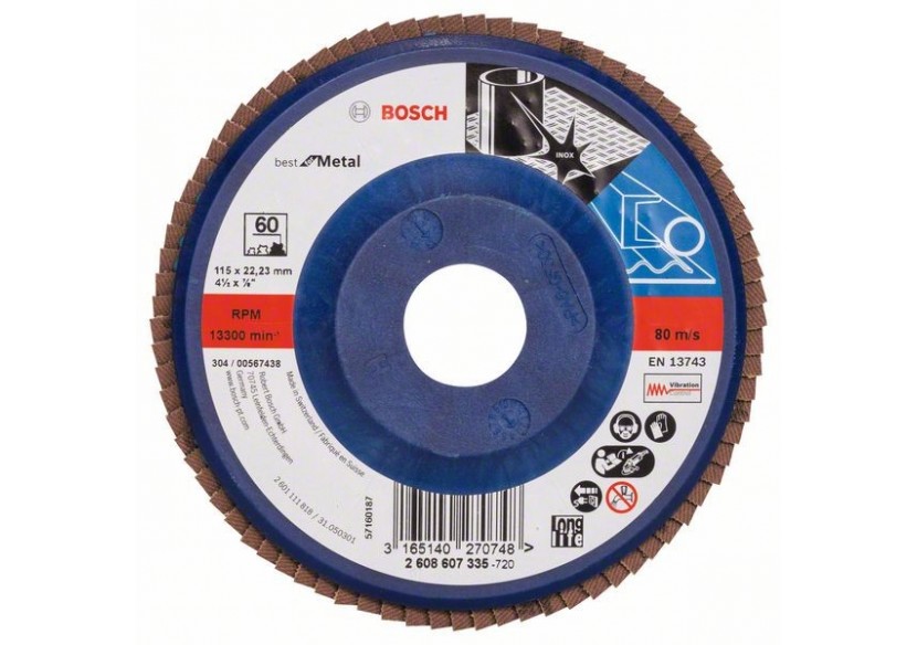 Plateau à lamelles X571, Best for Metal D : 115 mm  G : 60, droit - 2608607335 - Bosch Plateau à lamelles X571, Best for Metal D : 115 mm  G : 60, droit - 2608607335 - Bosch