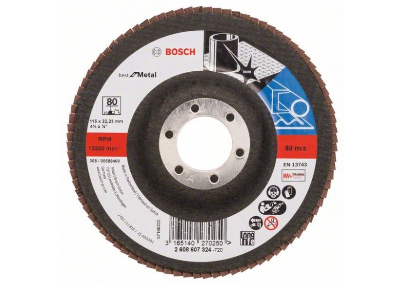 Plateau à lamelles X571, Best for Metal D : 115 mm  G : 80, droit - 2608607324 - Bosch Plateau à lamelles X571, Best for Metal D : 115 mm  G : 80, droit - 2608607324 - Bosch