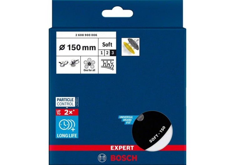 Plateau de ponçage Expert Multihole Universal 150 mm, Souple - 2608900006 - Bosch