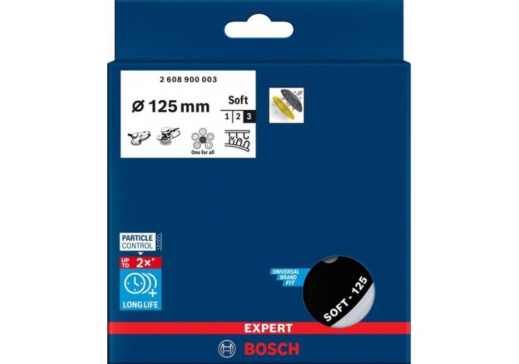 Plateau de ponçage Multitrous Expert Multihole Universal 125 mm, Souple - 2608900003 - Bosch