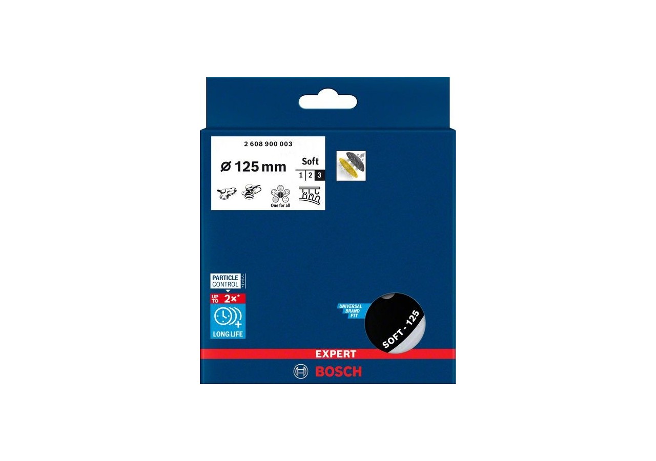 Plateau de ponçage Multitrous Expert Multihole Universal 125 mm, Souple - 2608900003 - Bosch