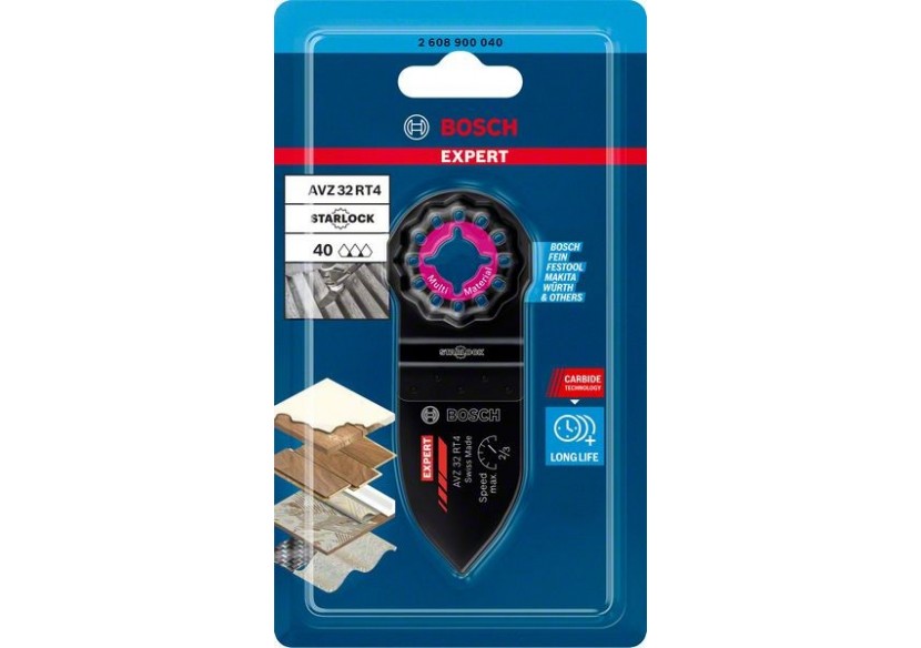 Doigt de ponçage EXPERT Starlock Carbure Multimaterial 32x50mm AVZ32RT4 - 2608900040 - Bosch Doigt de ponçage EXPERT Starlock Carbure Multimaterial 32x50mm AVZ32RT4 - 2608900040 - Bosch