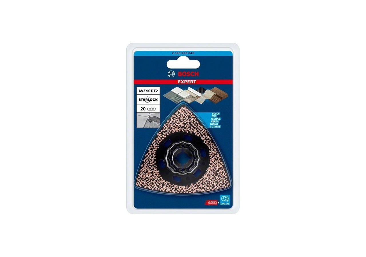 Plateau de ponçage pour outil multifonctions Expert Sanding Plate AVZ 90 RT2 90 mm - 2608900045 - Bosch