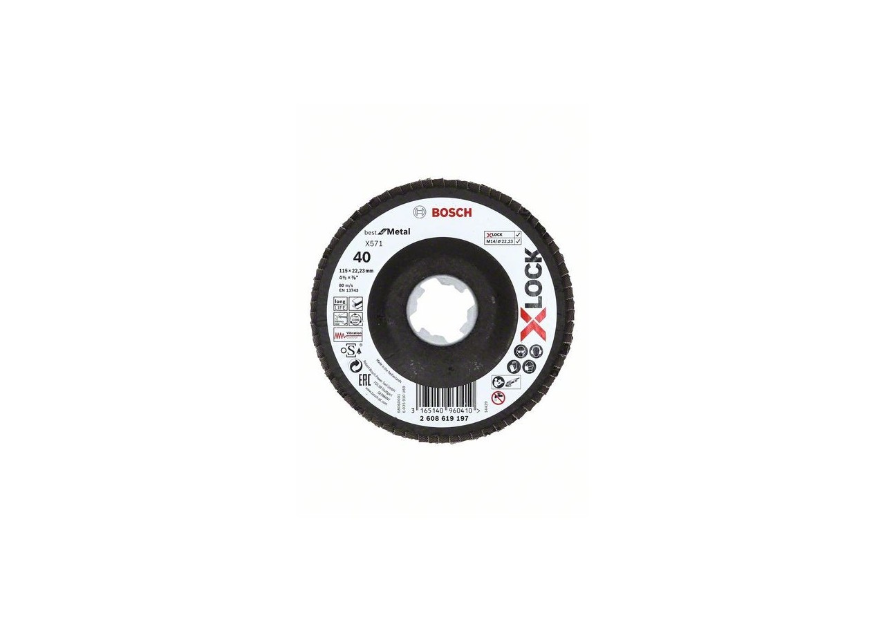 XLock Plat. Lamelle Bombé Fibre 115 G40 - 2608619197 - Bosch