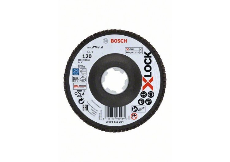 XLock Plat. Lamelle Bombé Fibre 125 G120 - 2608619204 - Bosch