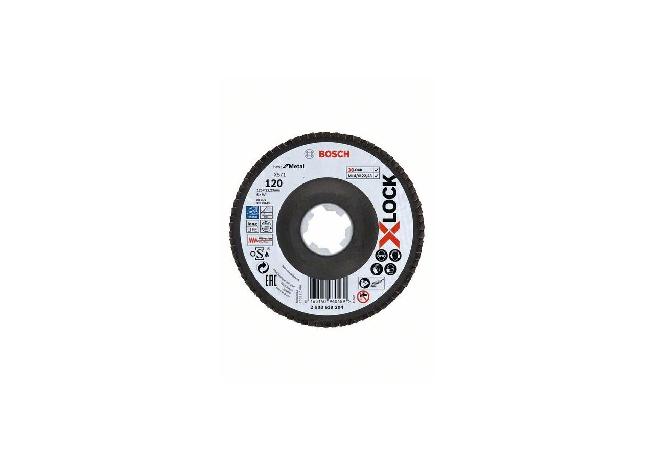 XLock Plat. Lamelle Bombé Fibre 125 G120 - 2608619204 - Bosch