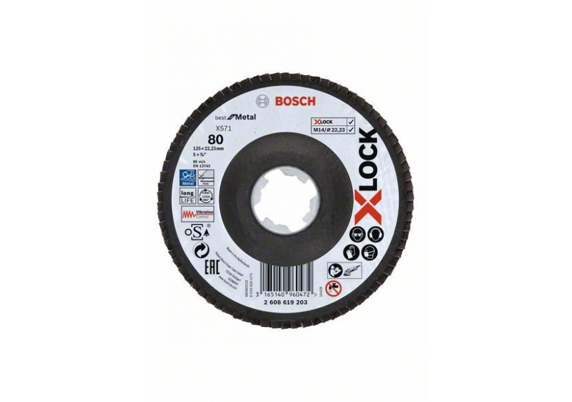 XLock Plat. Lamelle Bombé Fibre 125 G80 - 2608619203 - Bosch