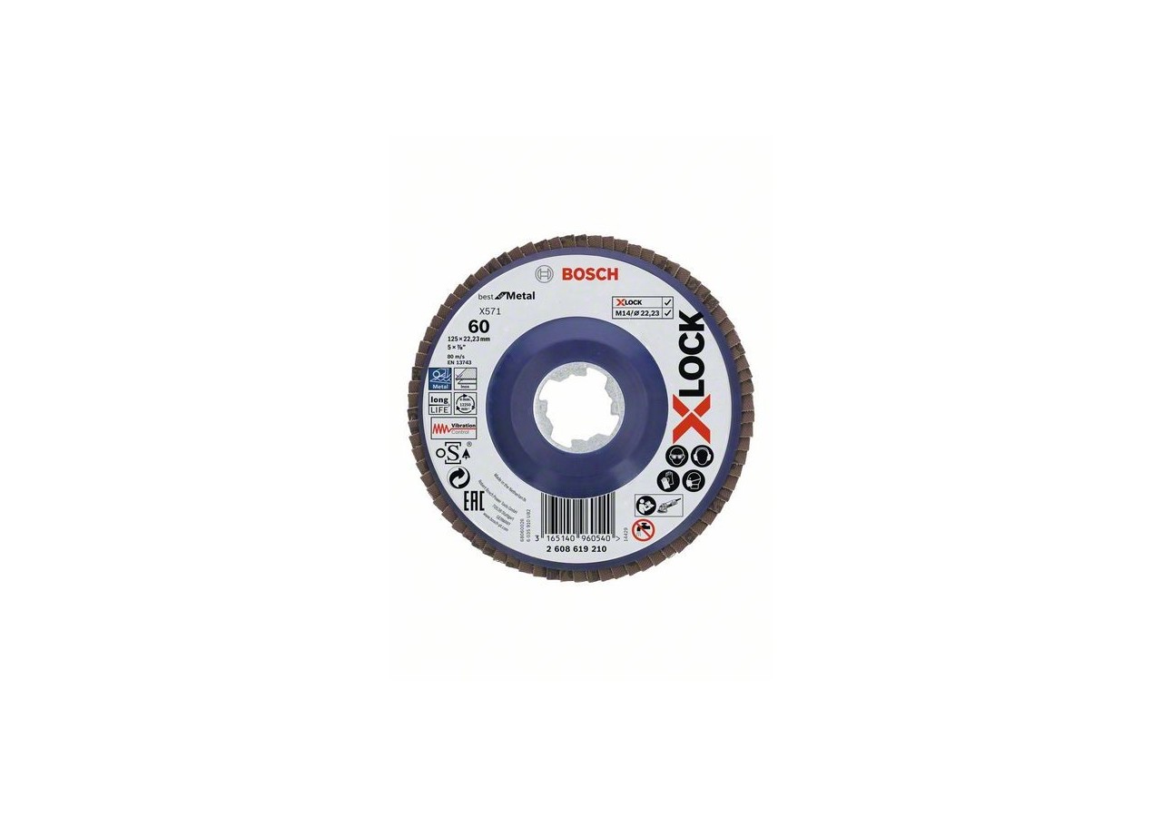 XLock Plat. Lamelle Plat Plas. 125 G60 - 2608619210 - Bosch