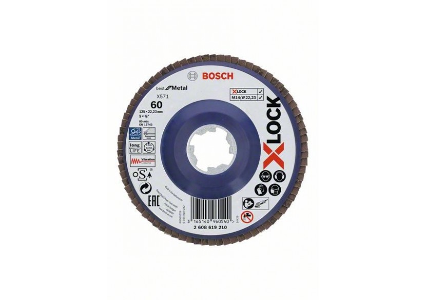 XLock Plat. Lamelle Plat Plas. 125 G60 - 2608619210 - Bosch XLock Plat. Lamelle Plat Plas. 125 G60 - 2608619210 - Bosch