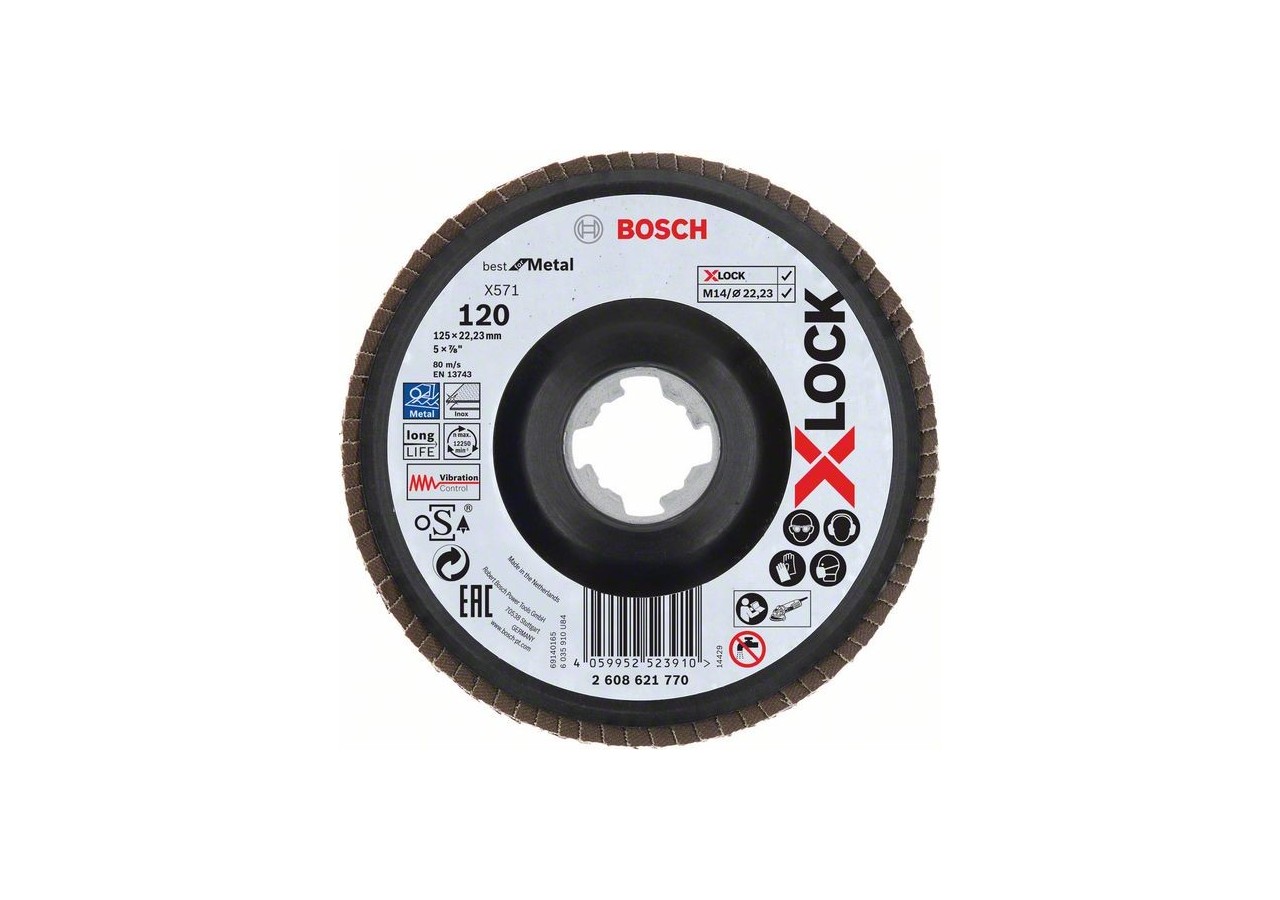 XLock Plat. Lamelle Bombé Plas. 125 G120 - 2608621770 - Bosch