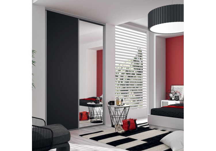 Façade de placard 2 portes coulissante Cha-Cha-Cha mat - Kazed : Confort'Mat 2