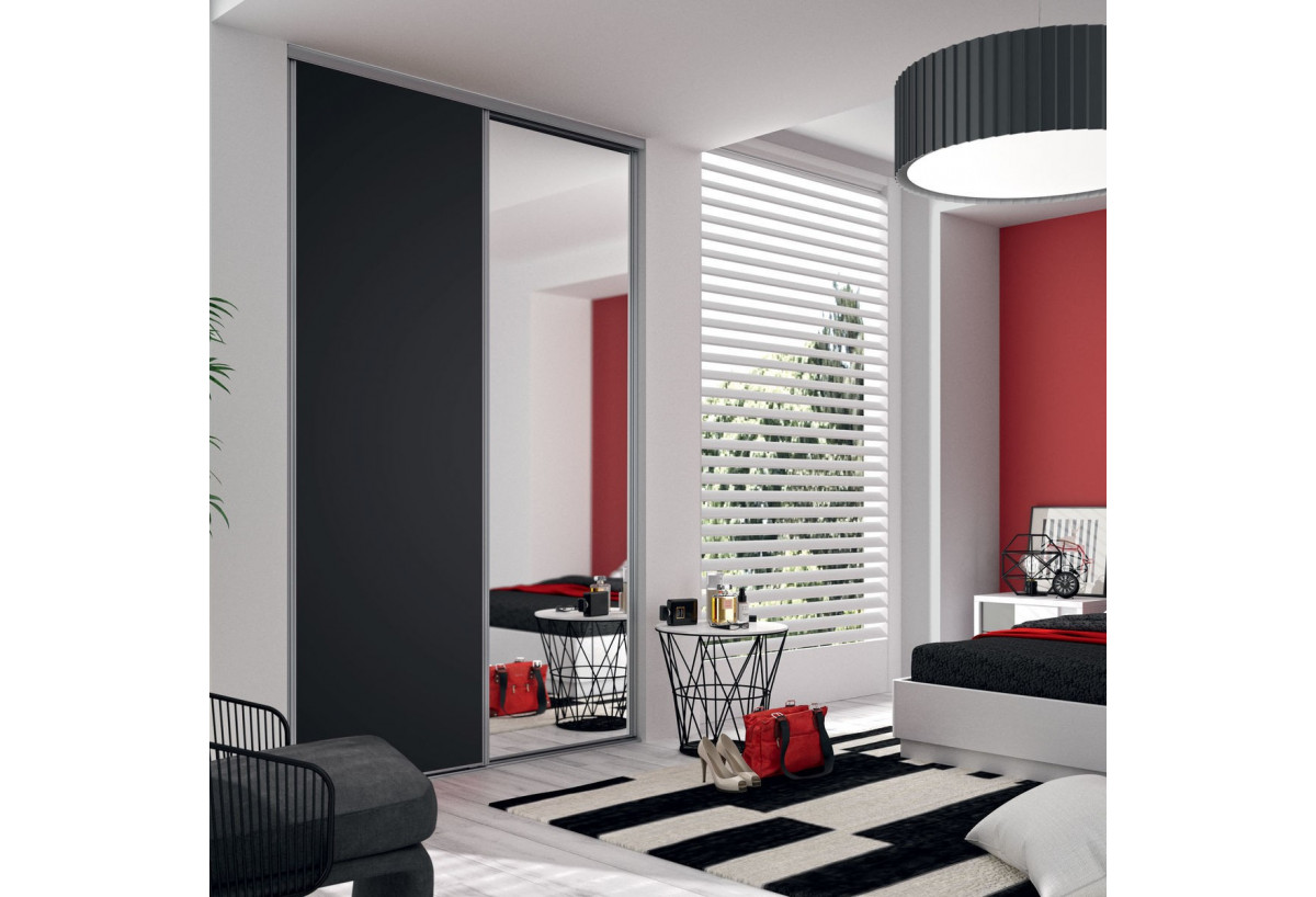 Façade de placard 2 portes coulissante Cha-Cha-Cha mat - Kazed : Confort'Mat