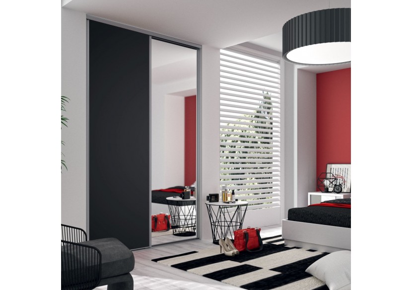 Façade de placard 2 portes coulissante Cha-Cha-Cha mat - Kazed : Confort'Mat