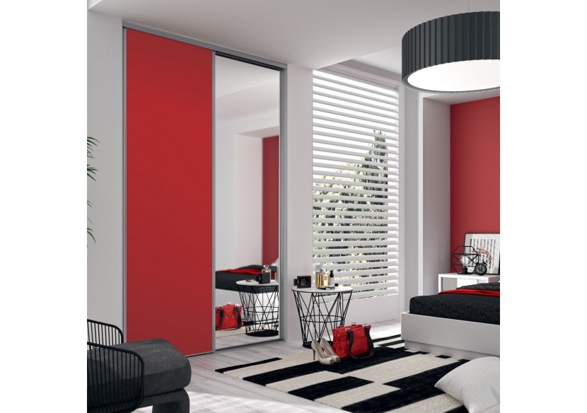 Façade de placard 2 portes coulissante Cha-Cha-Cha mat - Kazed : Confort'Mat