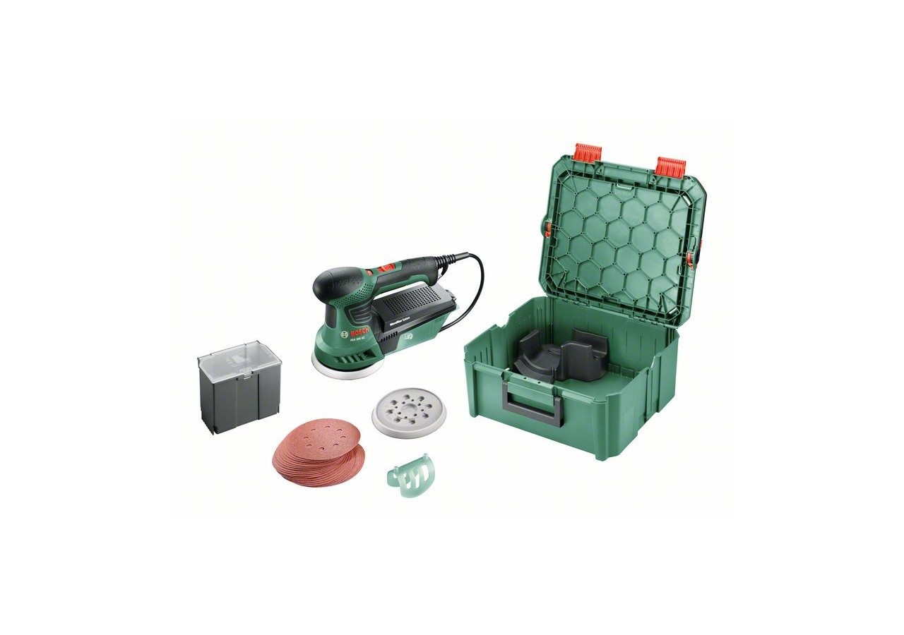 Ponceuse excentrique PEX 300 AE + 1 boîte à rangement SystemBox taille M - 06033A3006 - Bosch