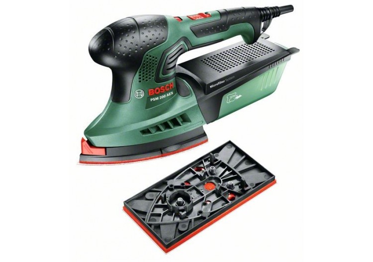 Ponceuse Multi PSM 200 AES + plateau rectangle - 06033B6000 - Bosch