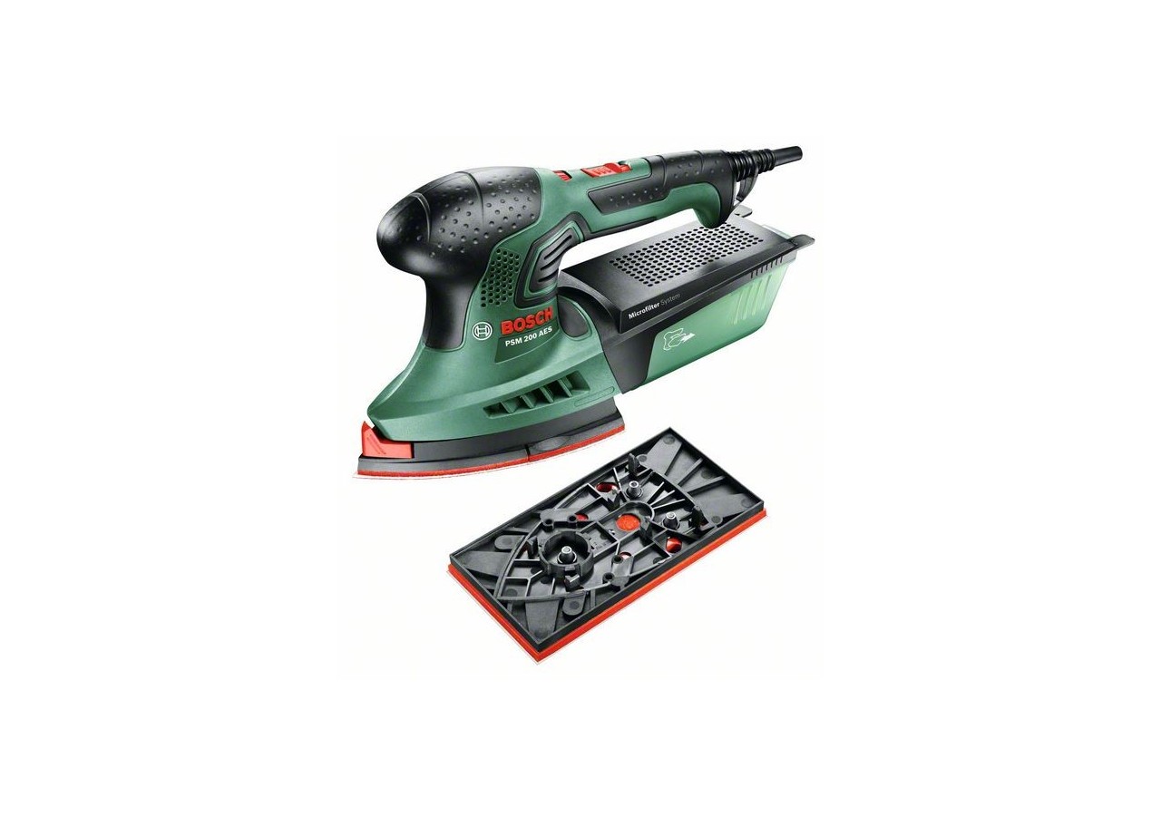Ponceuse Multi PSM 200 AES + plateau rectangle - 06033B6000 - Bosch