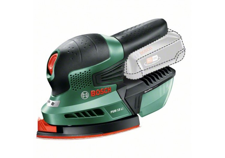 Ponceuse multi sans-fil PSM 18 Li 1 batterie 2,5Ah chargeur 1h - 06033A1303 - Bosch