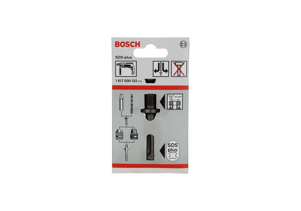 Queue d’emmanchement SDS-plus pour mandrin 1/2"-20 UNF - 1617000132 - Bosch