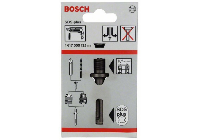 Queue d’emmanchement SDS-plus pour mandrin 1/2"-20 UNF - 1617000132 - Bosch Queue d’emmanchement SDS-plus pour mandrin 1/2"-20 UNF - 1617000132 - Bosch