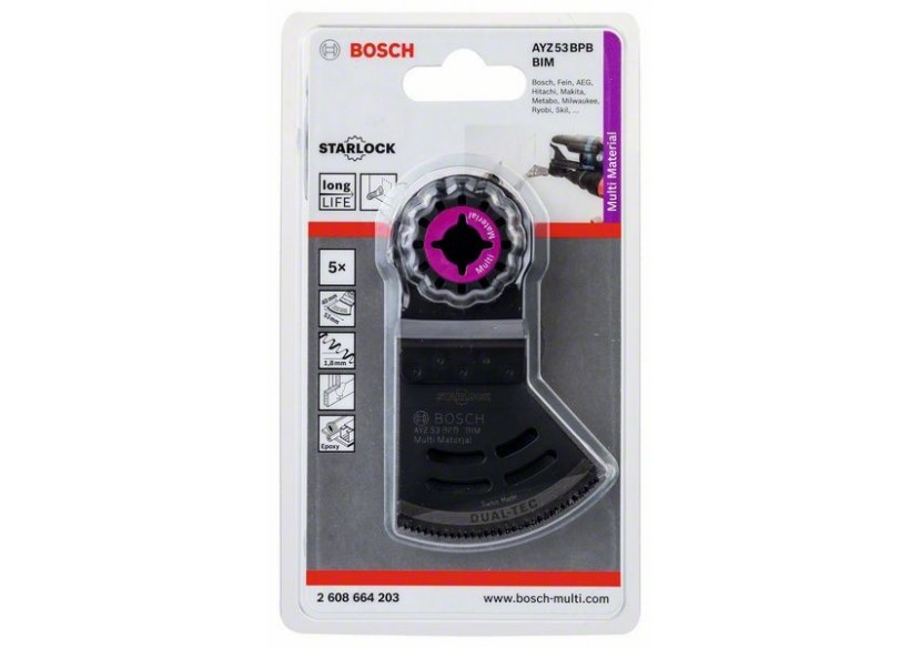 RB - AYZ53BPB, 5 pièces 53 x 40 mm - 2608664203 - Bosch