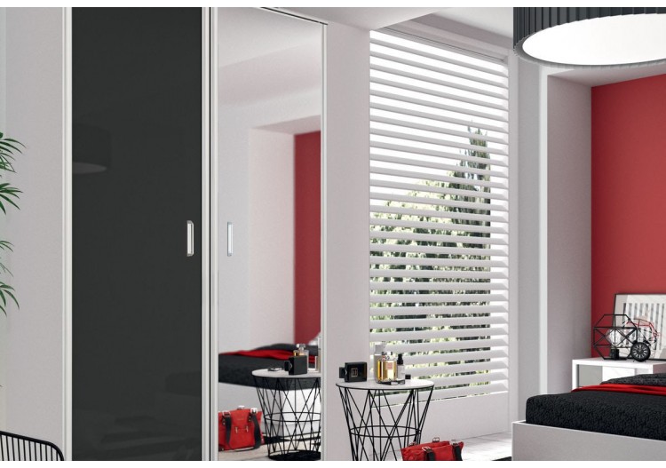 Façade de placard 2 portes pivotante Cha-Cha-Cha laqué - Kazed : Confort'Mat