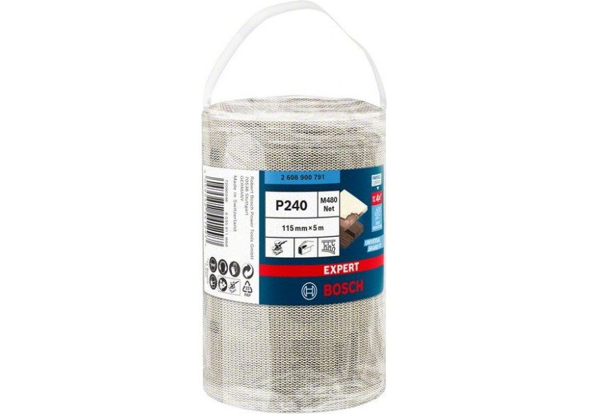 Rouleau d'abrasif réticulé Expert M480 115 mm, 5 m, G 240 - 2608900791 - Bosch Rouleau d'abrasif réticulé Expert M480 115 mm, 5 m, G 240 - 2608900791 - Bosch