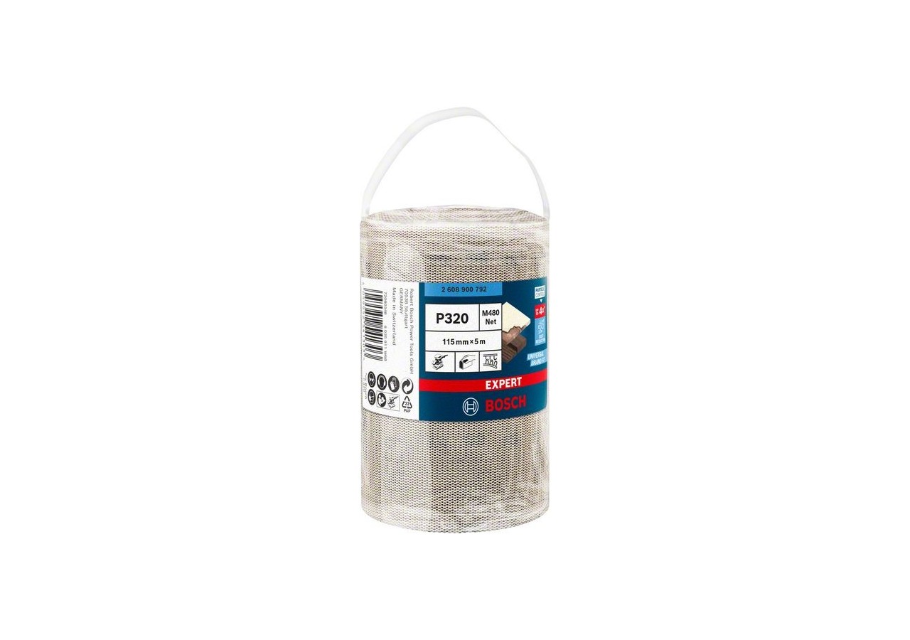 Rouleau d'abrasif réticulé Expert M480 115 mm, 5 m, G 320 - 2608900792 - Bosch