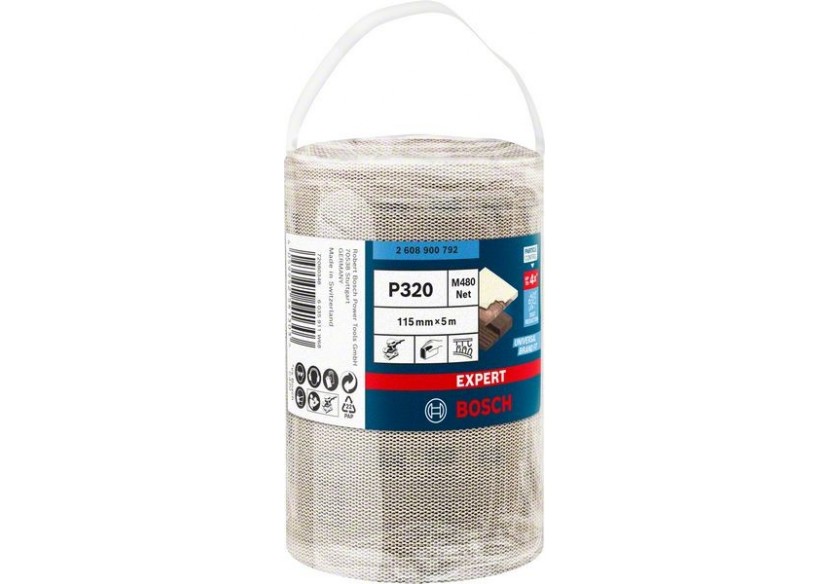 Rouleau d'abrasif réticulé Expert M480 115 mm, 5 m, G 320 - 2608900792 - Bosch Rouleau d'abrasif réticulé Expert M480 115 mm, 5 m, G 320 - 2608900792 - Bosch