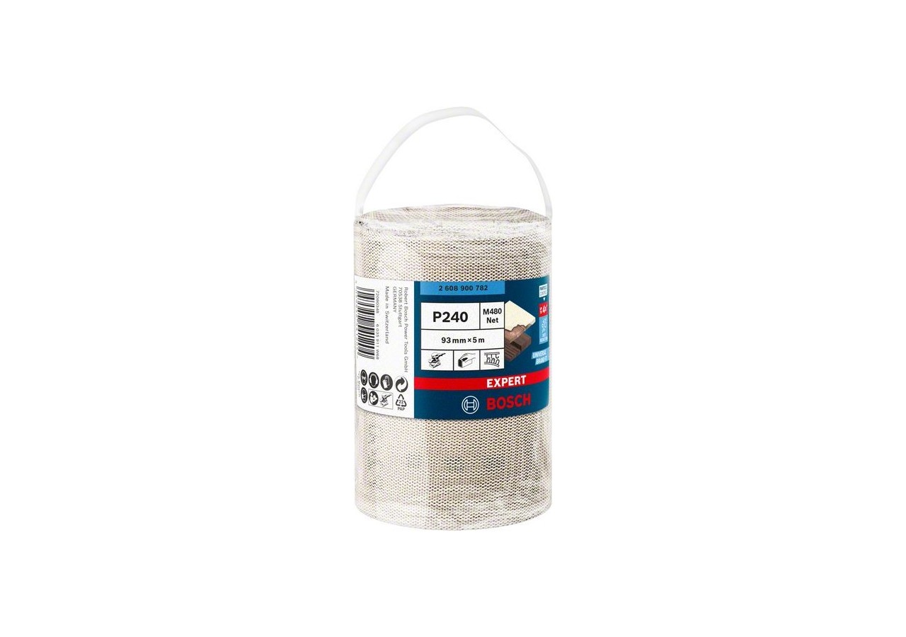 Rouleau d'abrasif réticulé Expert M480 93 mm, 5 m, G 240 - 2608900782 - Bosch