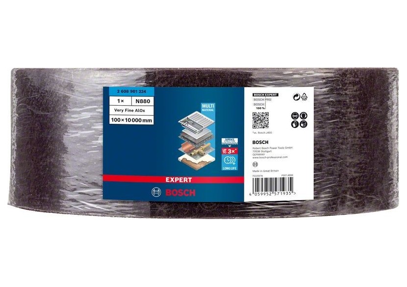 Rouleau de non-tissé Expert N880 100 mm x 10 m, Très Fin A - 2608901224 - Bosch Rouleau de non-tissé Expert N880 100 mm x 10 m, Très Fin A - 2608901224 - Bosch