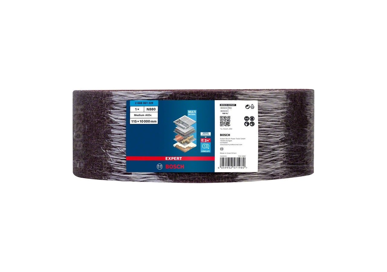 Rouleau de non-tissé Expert N880 115 mm x 10 m, Medium A - 2608901229 - Bosch