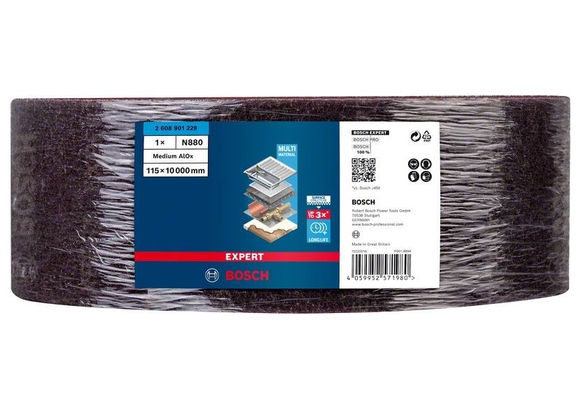 Rouleau de non-tissé Expert N880 115 mm x 10 m, Medium A - 2608901229 - Bosch Rouleau de non-tissé Expert N880 115 mm x 10 m, Medium A - 2608901229 - Bosch