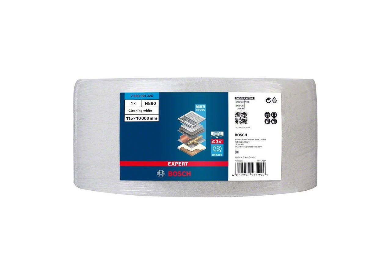 Rouleau de non-tissé Expert N880 115 mm x 10 m, Nettoyage - 2608901226 - Bosch