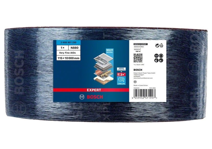 Rouleau de non-tissé Expert N880 115 mm x 10 m, Très Fin A - 2608901230 - Bosch Rouleau de non-tissé Expert N880 115 mm x 10 m, Très Fin A - 2608901230 - Bosch