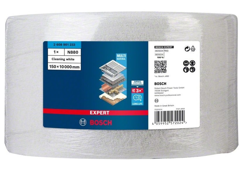 Rouleau de non-tissé Expert N880 150 mm x 10 m, Nettoyage - 2608901233 - Bosch Rouleau de non-tissé Expert N880 150 mm x 10 m, Nettoyage - 2608901233 - Bosch