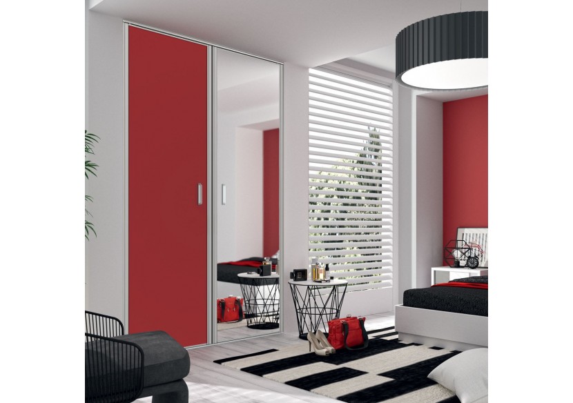 Façade de placard 2 portes pivotante Cha-Cha-Cha mat - Kazed : Confort'Mat