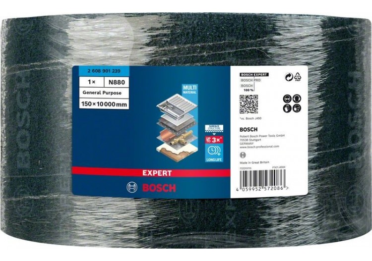 Rouleau de non-tissé Expert N880 150 mm x 10 m, Usage général - 2608901239 - Bosch