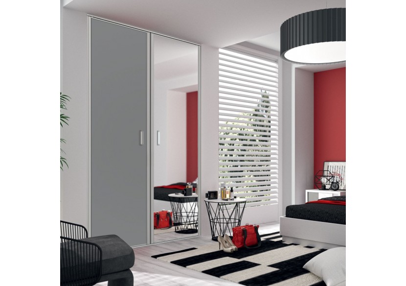 Façade de placard 2 portes pivotante Cha-Cha-Cha mat - Kazed : Confort'Mat