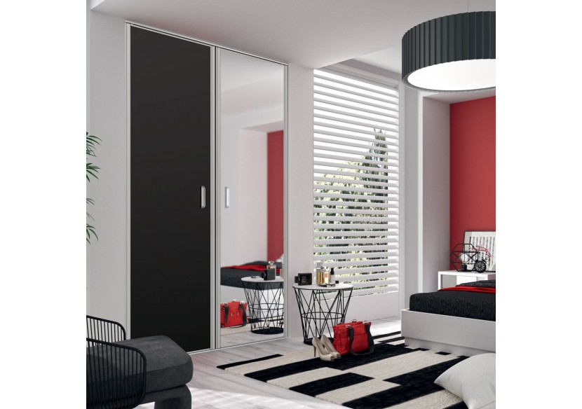 Façade de placard 2 portes pivotante Cha-Cha-Cha mat - Kazed : Confort'Mat