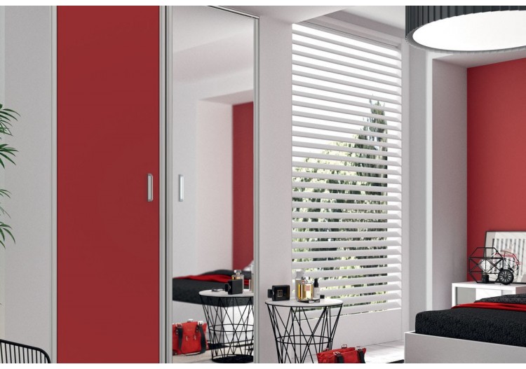 Façade de placard 2 portes pivotante Cha-Cha-Cha mat - Kazed : Confort'Mat