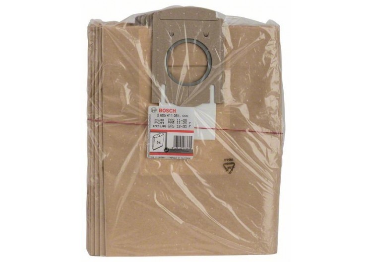 5 SACS FILTRE PAPIER POUR GAS12-30F - 2605411061 - Bosch