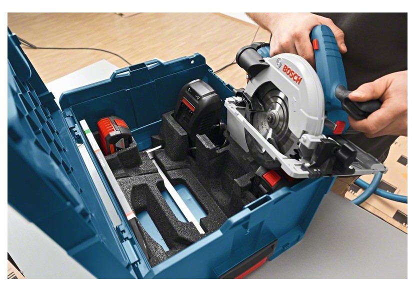 Scie circulaire GKS 18V-57 G 2x5,0Ah GAL 1880 L + FSN 1400 C - 0615990M90 - Bosch