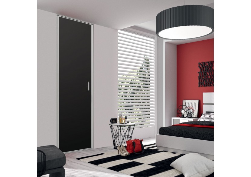 Façade de placard 1 porte pivotante Cha-Cha-Cha mat - Kazed : Confort'Mat