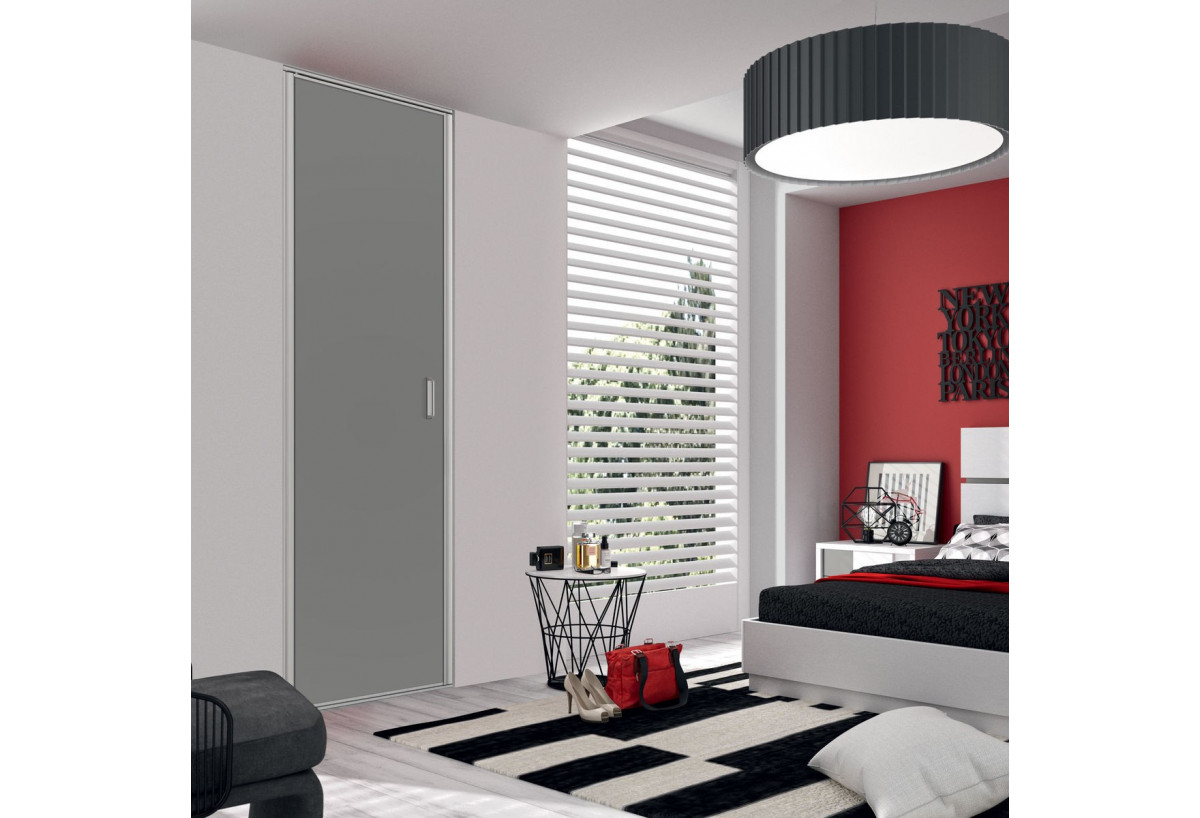 Façade de placard 1 porte pivotante Cha-Cha-Cha mat - Kazed : Confort'Mat