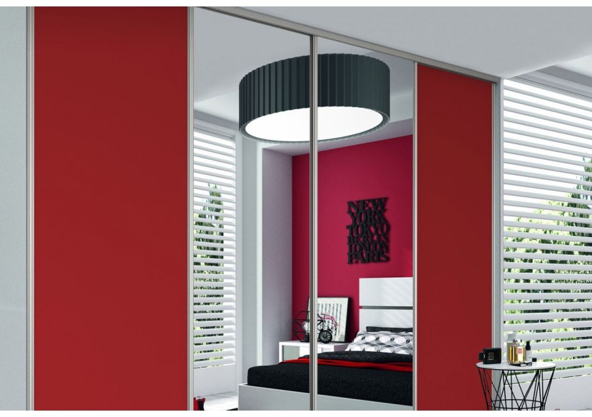 Façade de placard 4 portes coulissante Cha-Cha-Cha mat - Kazed : Confort'Mat