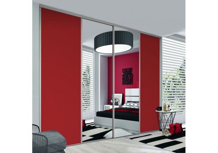 Façade de placard 4 portes coulissante Cha-Cha-Cha mat - Kazed : Confort'Mat 2